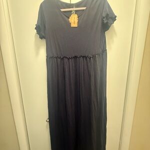 NATURAL LIFE Charcoal Maxi Dress nwt